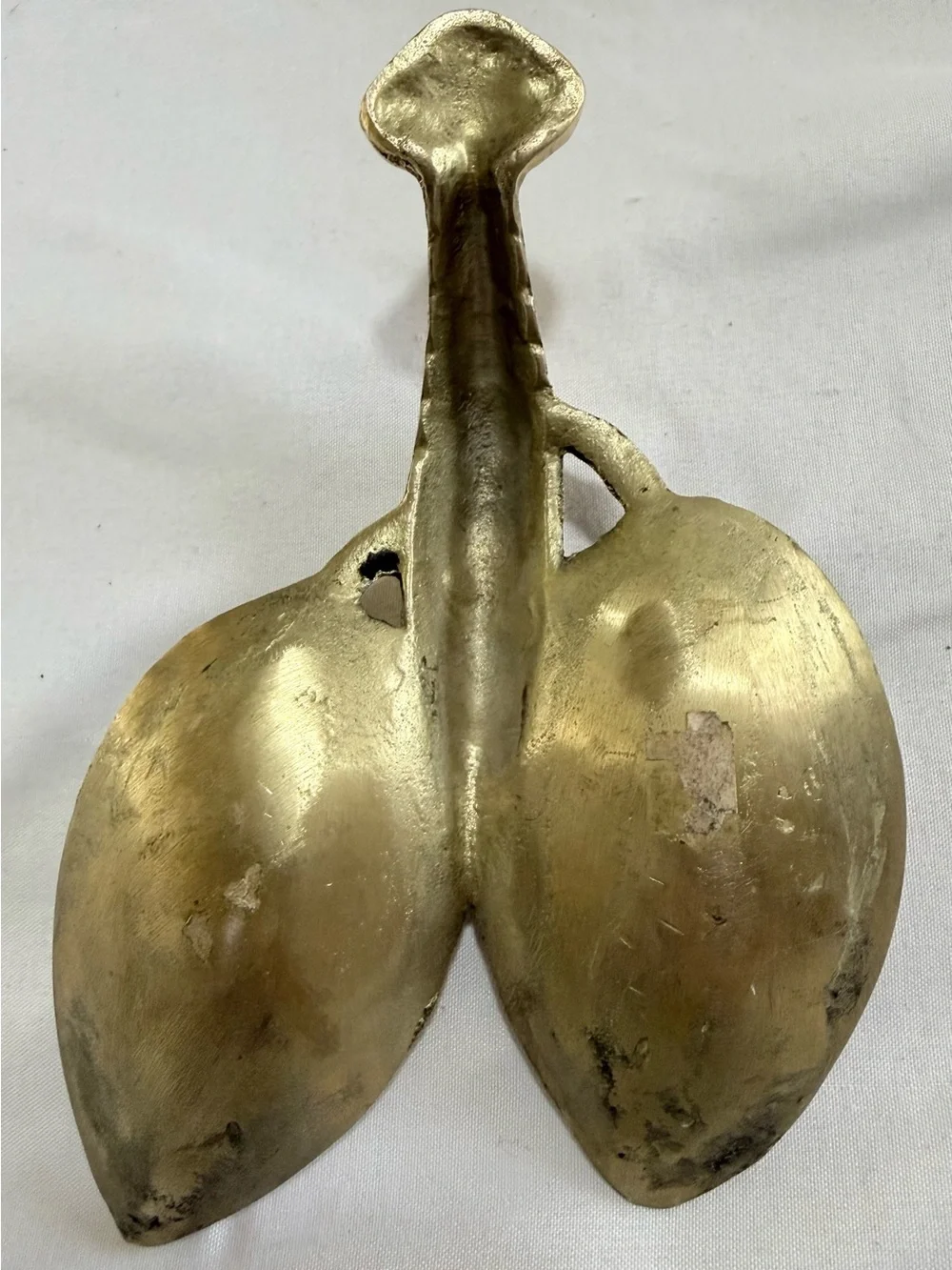 Brass Lobster Double Scoop Decorative Dish -  Gold Accent Home Decor